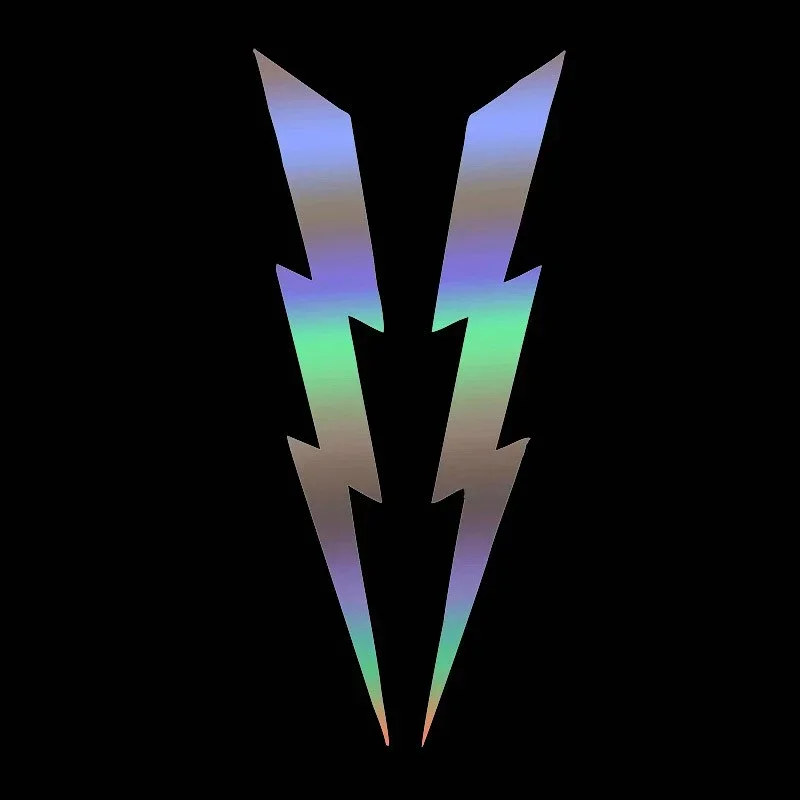 1Pair Lightning Motorcycle Stickers Reflective Self-adhesive Waterproof Car Decal DIY Motorbike Helmet Head Windshield Side Body