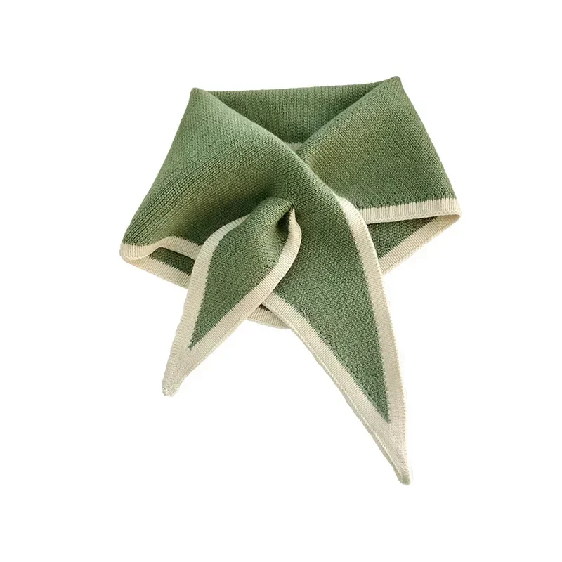 Bonito mini cachecóis para mulher moda triângulo cachecol ao ar livre à prova de vento lenço coreano popular cachecóis