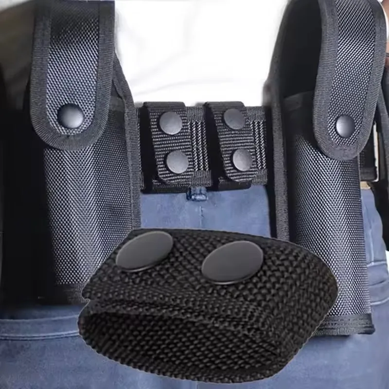 Cinturón táctico multifuncional con doble hebilla de nailon, cinturones portátiles, equipo de accesorios, accesorio para deportes al aire libre, hebilla fija, 4 Uds.