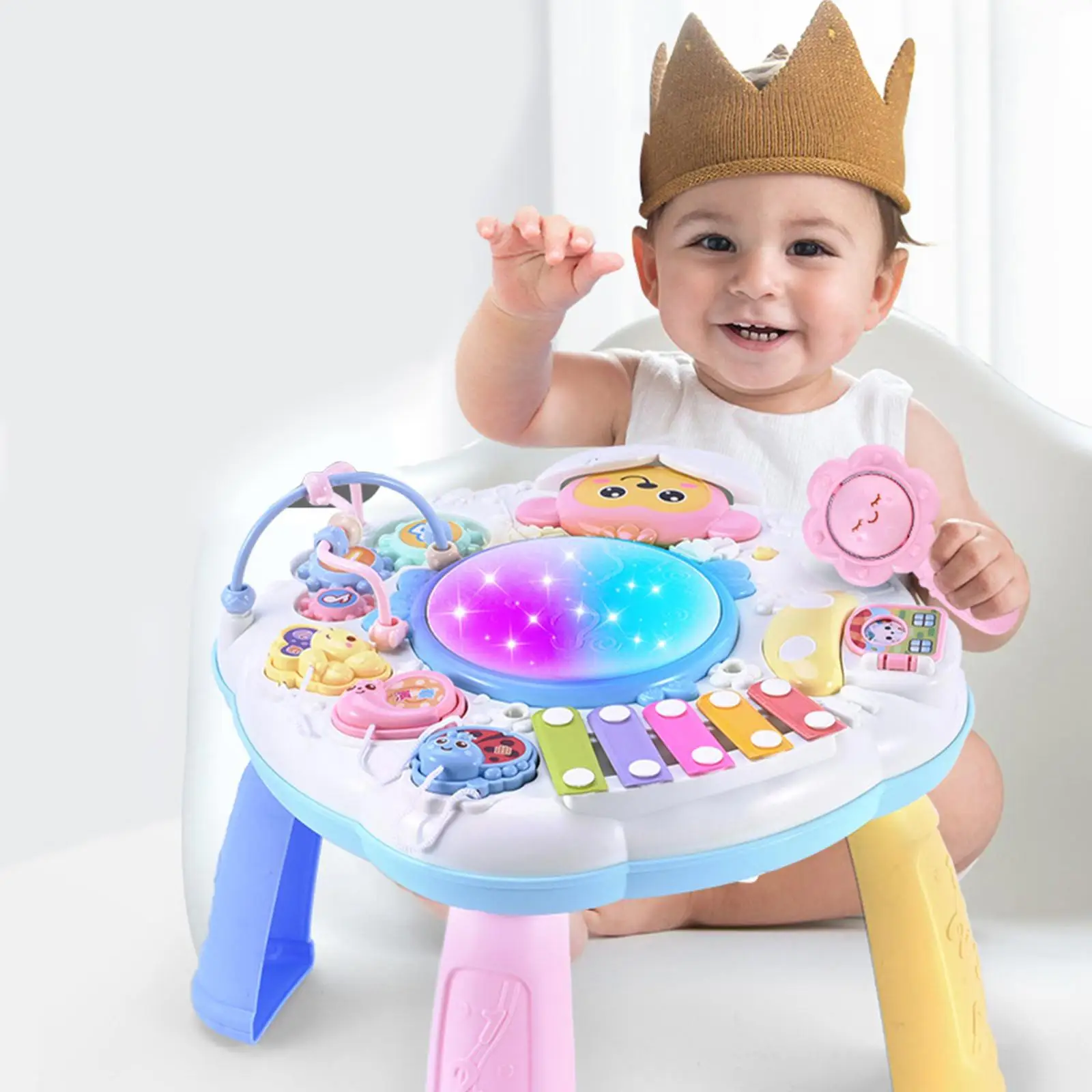 子供のための音楽アクティビティセンターテーブル,1セット,早期教育,学習テーブル,音楽,誕生日プレゼント