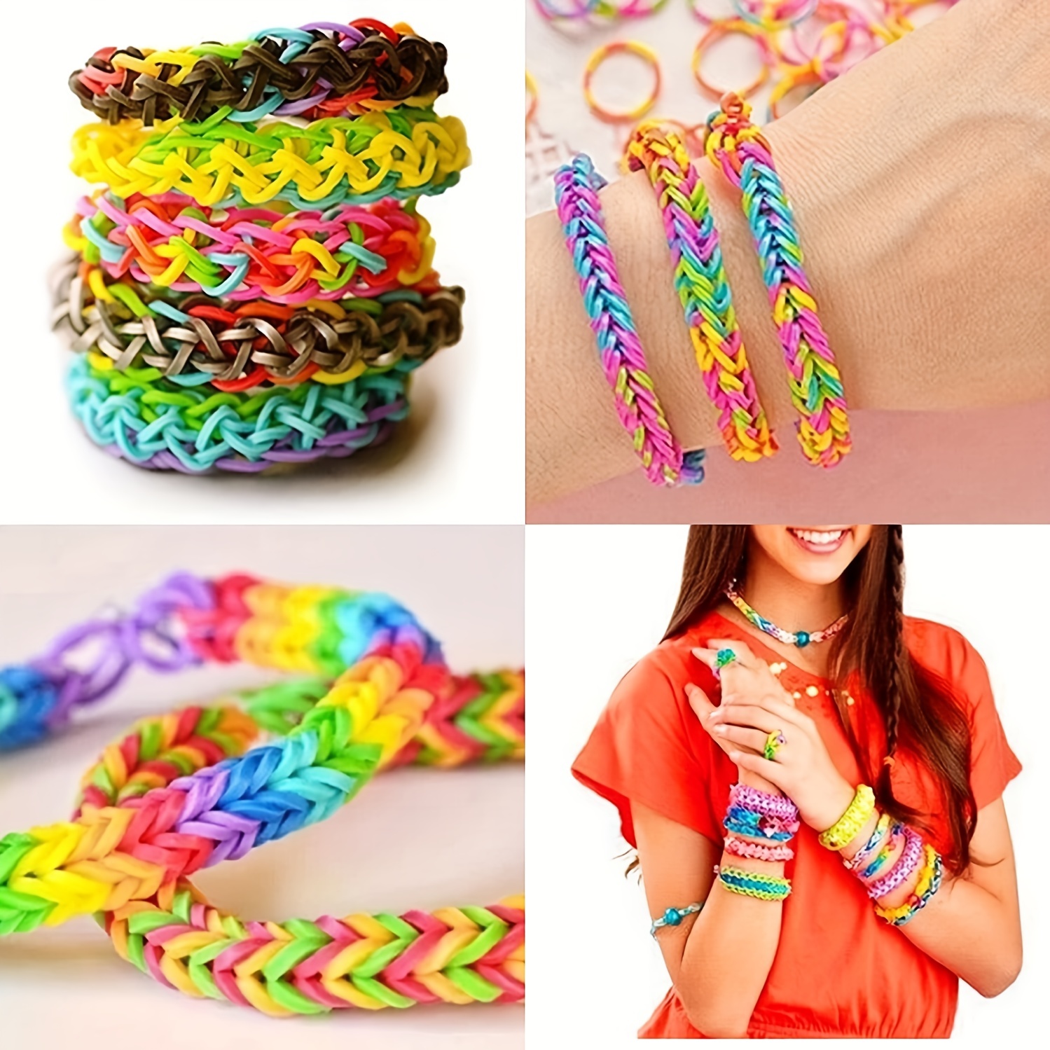 300 шт./упаковка, цветные резинки для девочек