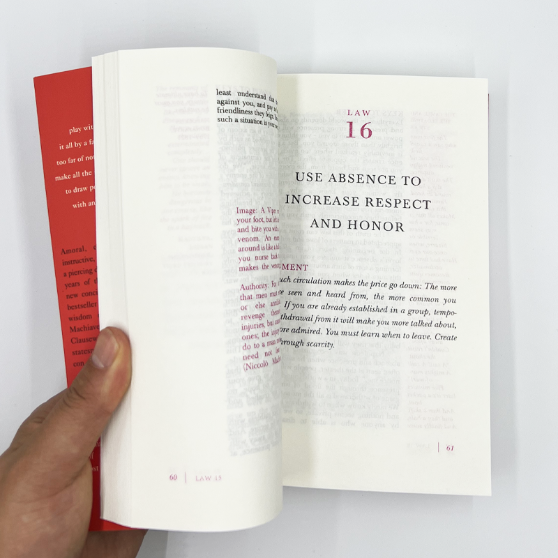 กฎหมาย48ข้อที่กระชับของอำนาจโดยโรเบิร์ตกรีนผู้นำทางการเมืองปรัชญาการเมืองแรงจูงใจหนังสือปกอ่อนหนังสือภาษาอังกฤษ