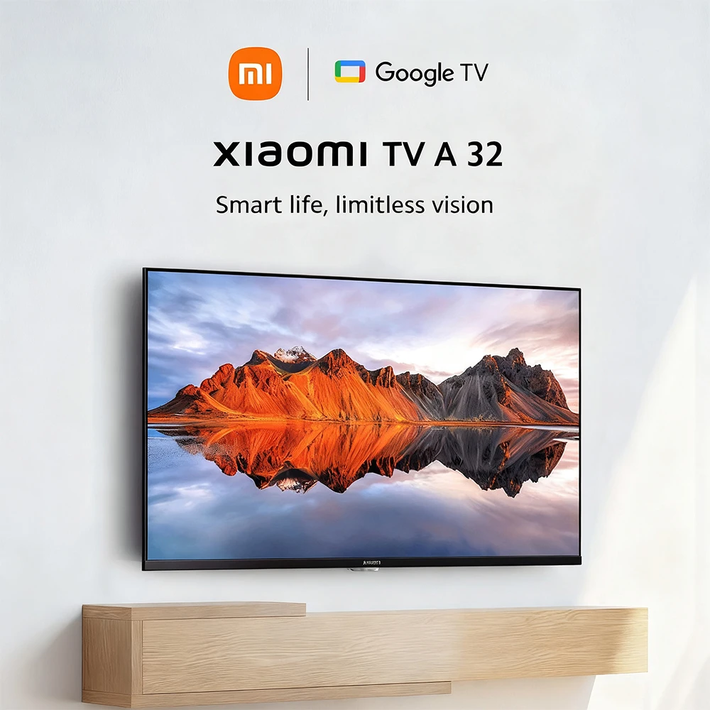 Xiaomi TV A 32, tamanho compacto com tela colorida, som dinâmico com áudio Dolby ™ , DTS-X e DTS Virtual: X, Fini de metal de última geração