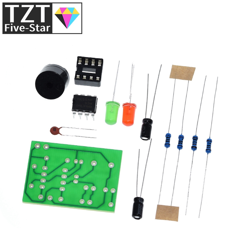 1/3PCS NE555 Multivibrator Kit NE555P Steady-state Circuit Dual Flash LAMP DIY KIT