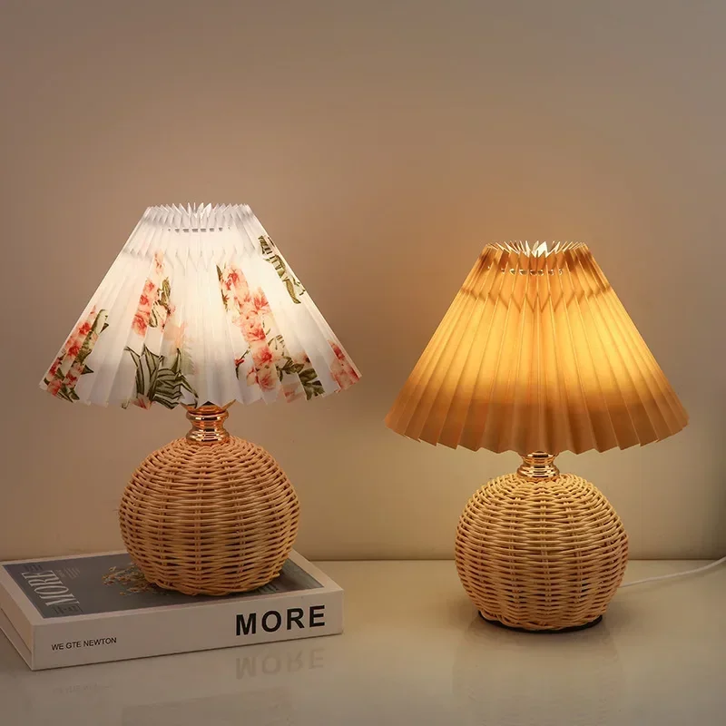 Tisch Lampe Nordic Ins Nacht Lichter Plissee Tuch Lampenschirm Nacht Atmosphäre Beleuchtung Leuchte