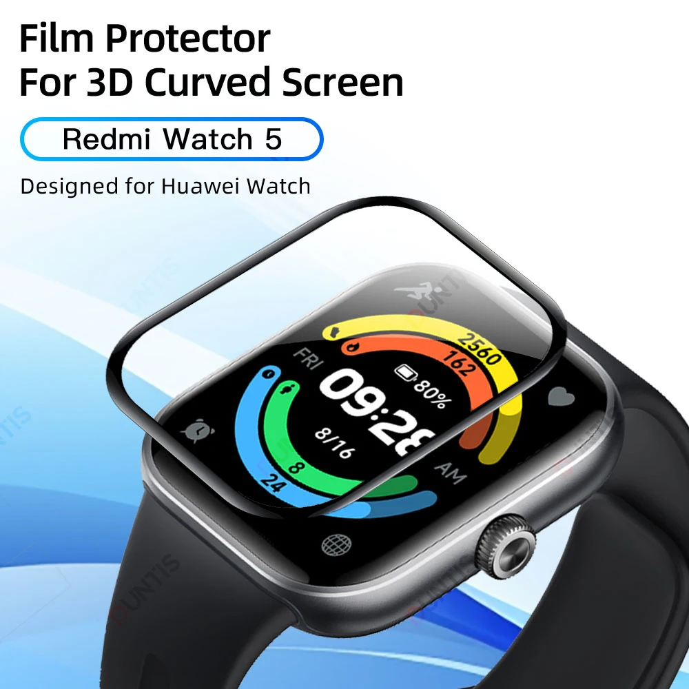 Screen Protector for Xiaomi Redmi Watch 5 3D Curved Screen Protector Redmi Watch5 Ultra-HD Full Coverage Protective Accessories