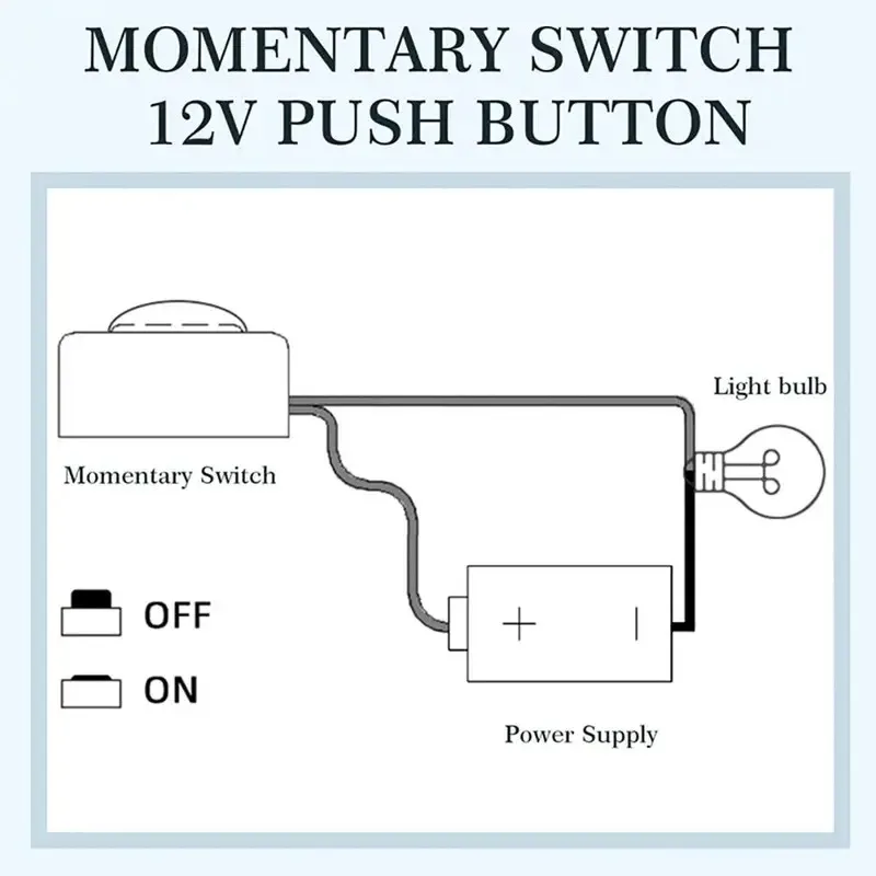 Zubehör Mini Momentary Push Button selbstklebende DIY Auto Push Buttons 12V ON OFF Button