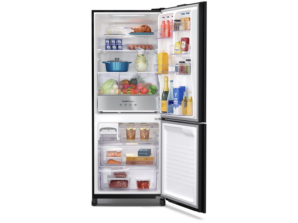 Geladeira/Refrigerador Panasonic Frost Free Duplex Inverse Black Glass 450L BB65 - 110V