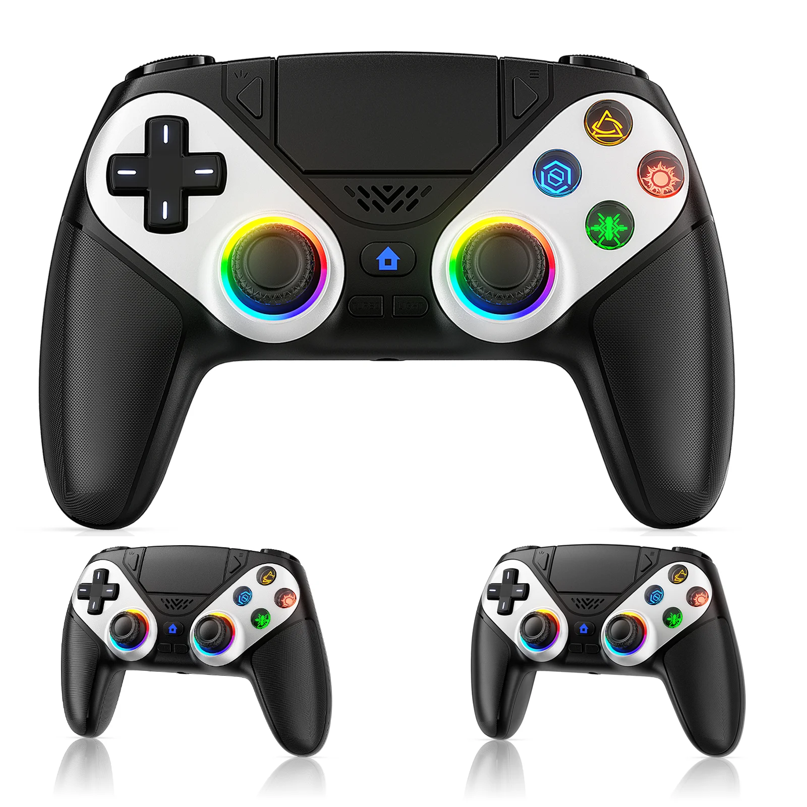 Mando Bluetooth para Playstation 5, controlador inalámbrico, consola PS5, controlador de juegos con programación de vibración Turbo Dual Sense