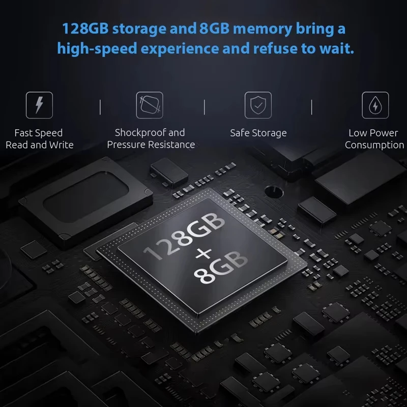 ERVPES Mini-PC B20E 8 GB RAM 128 GB SSD ROM J3710 Windows 11 BT5.2 Apollo Lake Desktop-Mikrocomputer Dualband HDMI Wi-Fi