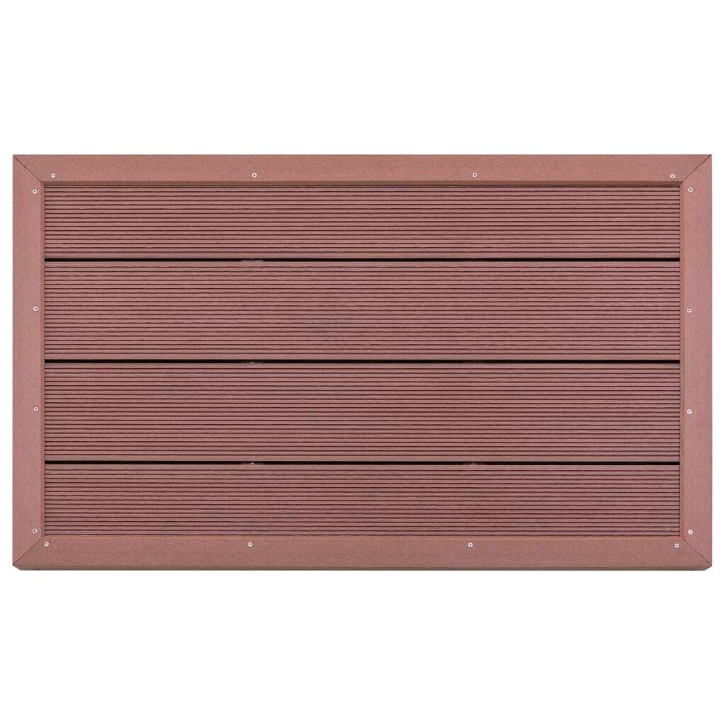 Brown WPC Floor Element for solar Shower - 101x63x55 cm Durable Outdoor Base