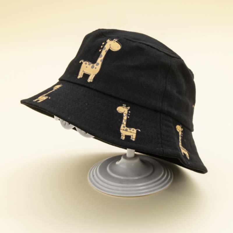 Jirafa de dibujos animados, gorra de bebé, gorra de playa para niños, gorra de Sol para niños y niñas