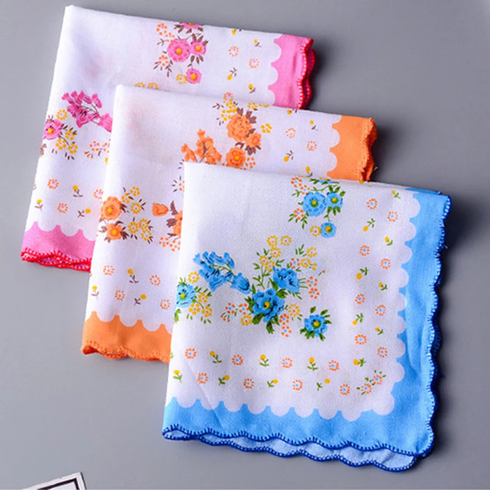5 個 30 × 30 センチメートル花ハンカチヴィンテージコットン女性ハンカチ刺繍蝶の花ハンカチ花レディースハンカチ