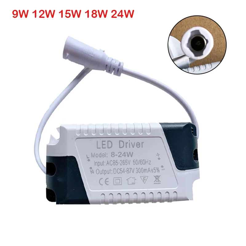 Driver LED AC 110V 220V a DC 12V DC 24V 8-18W 8-24W Trasformatore di illuminazione Lampada da soffitto Adattatore di alimentazione per strisce LED 280mA