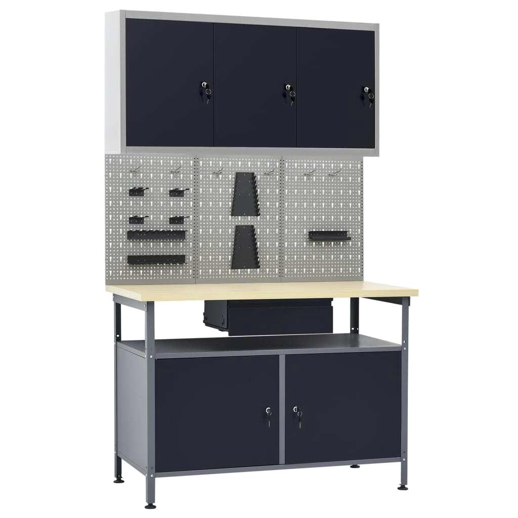 3-Panel Workbench with Cabinet - Versatile Home Workshop Station