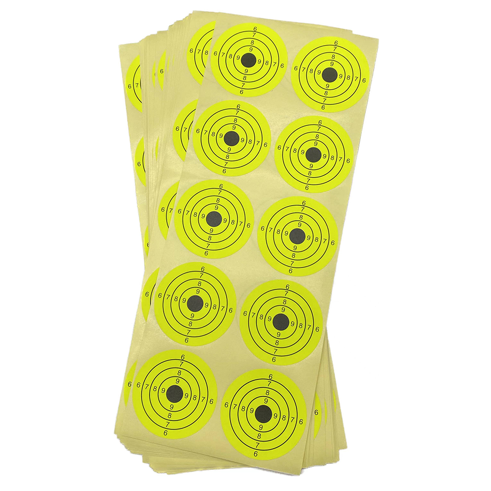 Aufkleberziele – 250 Stück/Packung – 5 Farben Optionen – 2 Zoll/5 cm Durchmesser – 6789 Muster – Schießen und Jagd – Airsoft Slingshot Luftgewehr Schusswaffe