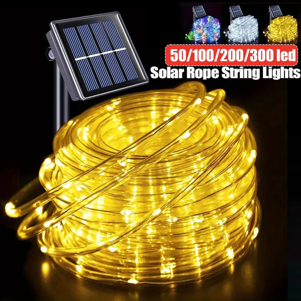 Solar LED String Licht Outdoor Solar Streifen Seil Rohr Fee Licht Garten Weihnachten Dekoration für Hochzeit Party Decor Led Lampe
