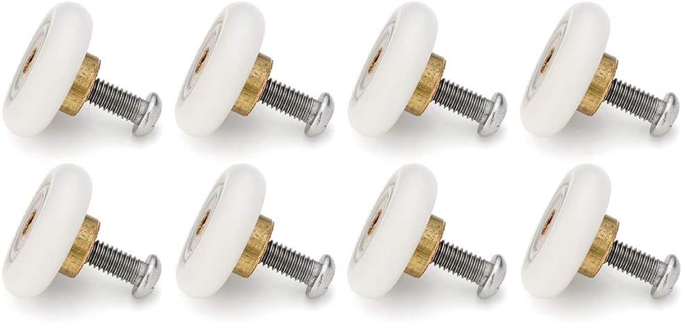 Roda para porta do chuveiro, rolo corredor, diâmetro de 19mm, 8 PCs