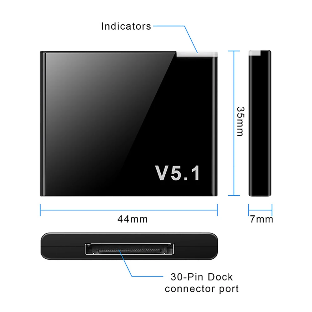 Bluetooth 5.1 Wireless Receiver Bluetooth Adapter 30pin for Bose Sounddock Portable Digital Music System Speaker Tool