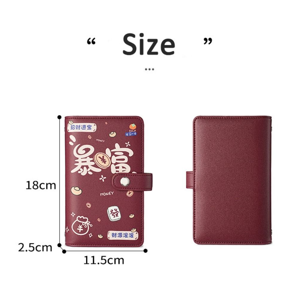 PU Leather Saving Money Binder Portable Refillable Cash Budget Binder Storage Wallet Planner Organizer