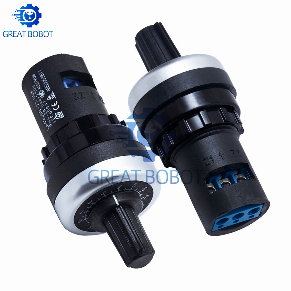 BS LA42DWQ-22 1K 2K 5K 10K 20K 50K 100k 200k 500K 22mm de diámetro potenciómetro giratorio interruptor de resistencia para arduino