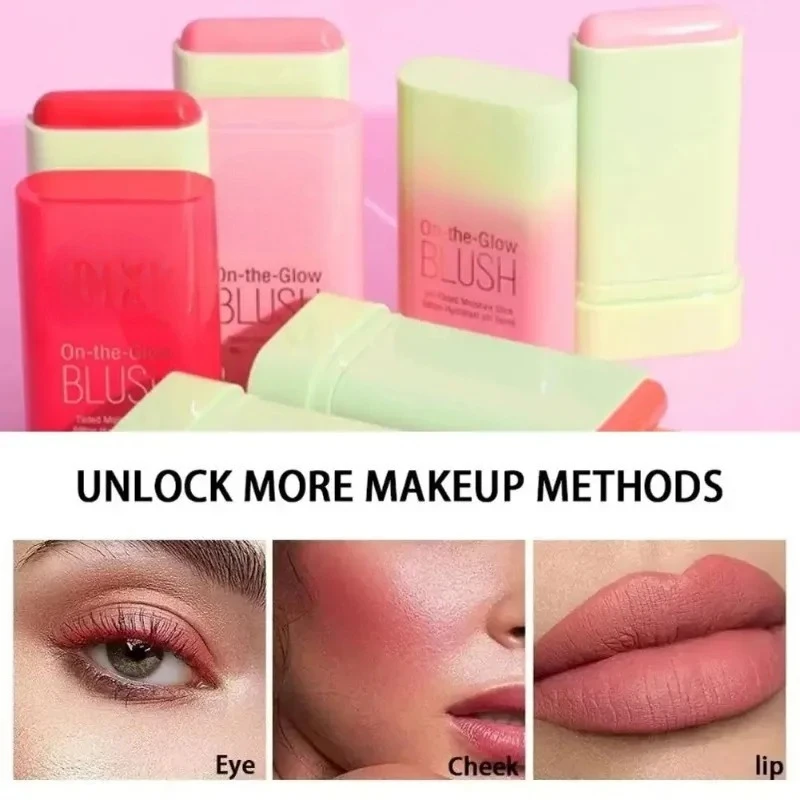 Multifunktionaler Rougestift, Rouge-Make-up-Produkte, wasserfest, langlebig, einfache Farbe, zarte Feuchtigkeit, mattes Kontur-Make-up