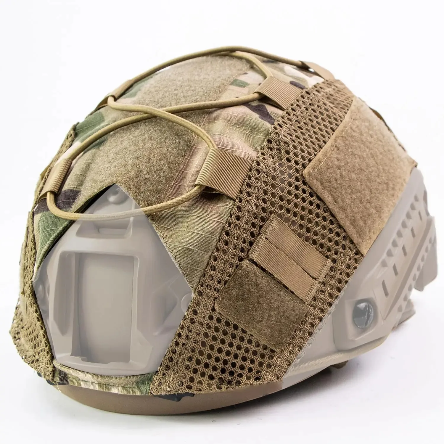 Tactical Helmet Cover Fast Helmet Multi-Camo Helmet Cover for Airsoft Helmet Paintball CS Wargame Sport Hunting Shooting Gear