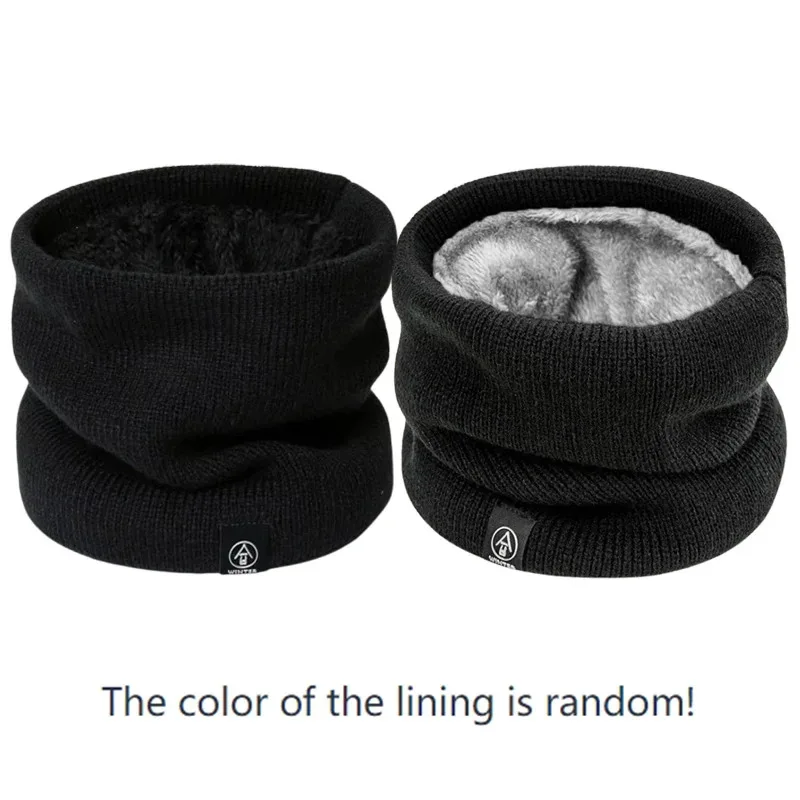 Bufanda tejida a la moda para mujer, cachemir liso como bufandas de redecilla de invierno para mujer, bufandas gruesas y cálidas para el cuello Unisex para hombre, anillo