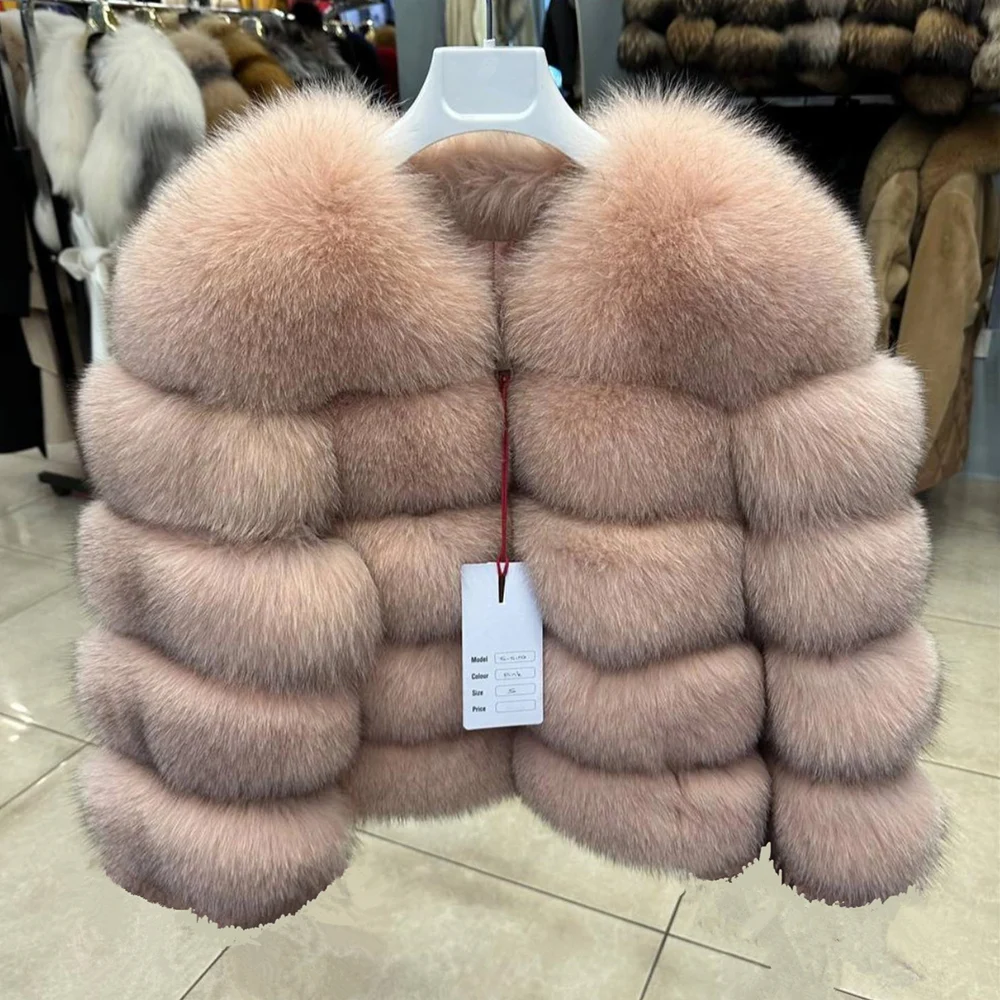Queentina casaco de pele de raposa real inverno nova moda feminina peluda 2025 couro e pele branca roupas naturais novo em casacos e jaquetas