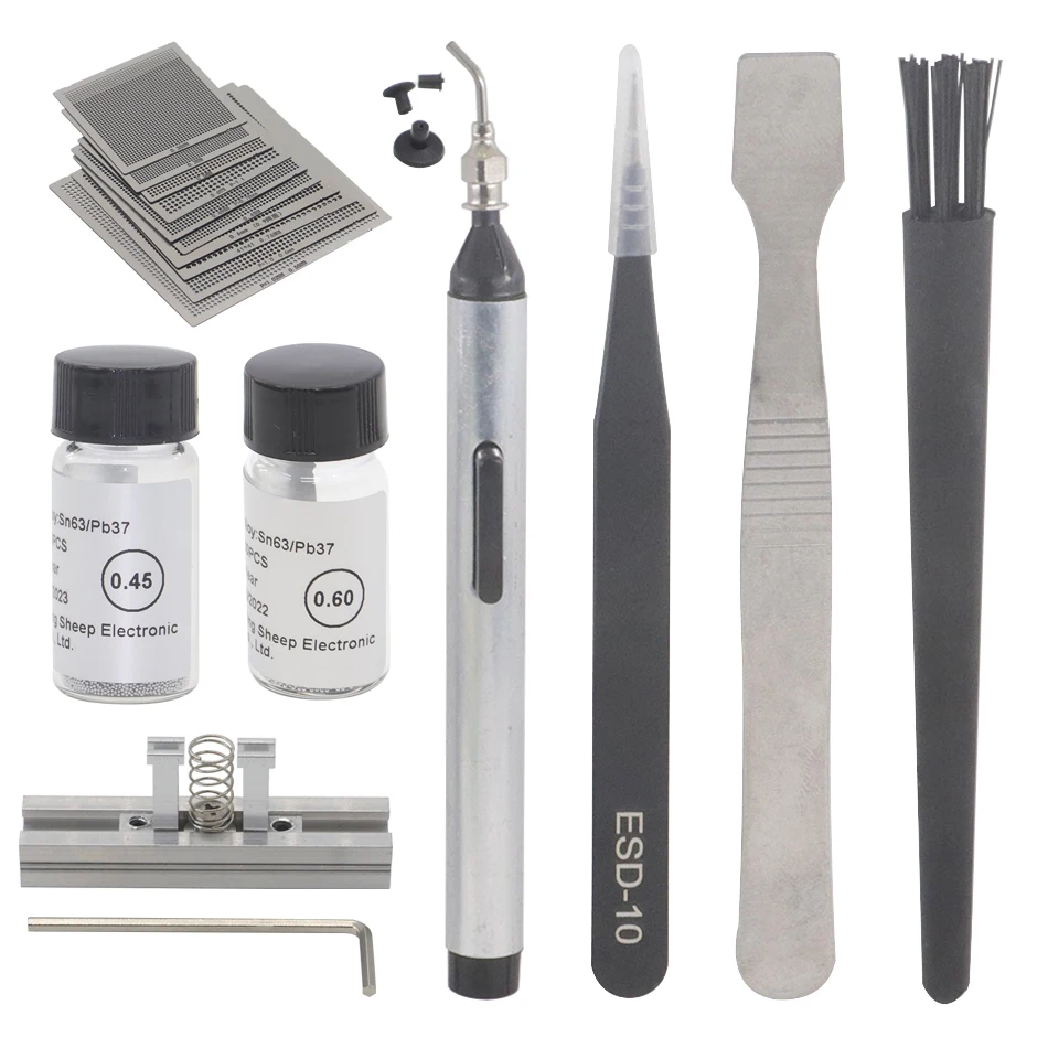 1 Bộ BGA Reballing Trực Tiếp Nhiệt Stencils Hàn Dán Tín Bóng Ga Lưới Thép Không Gỉ BGA Reball Bộ SMART TECH Làm Lại sửa Chữa