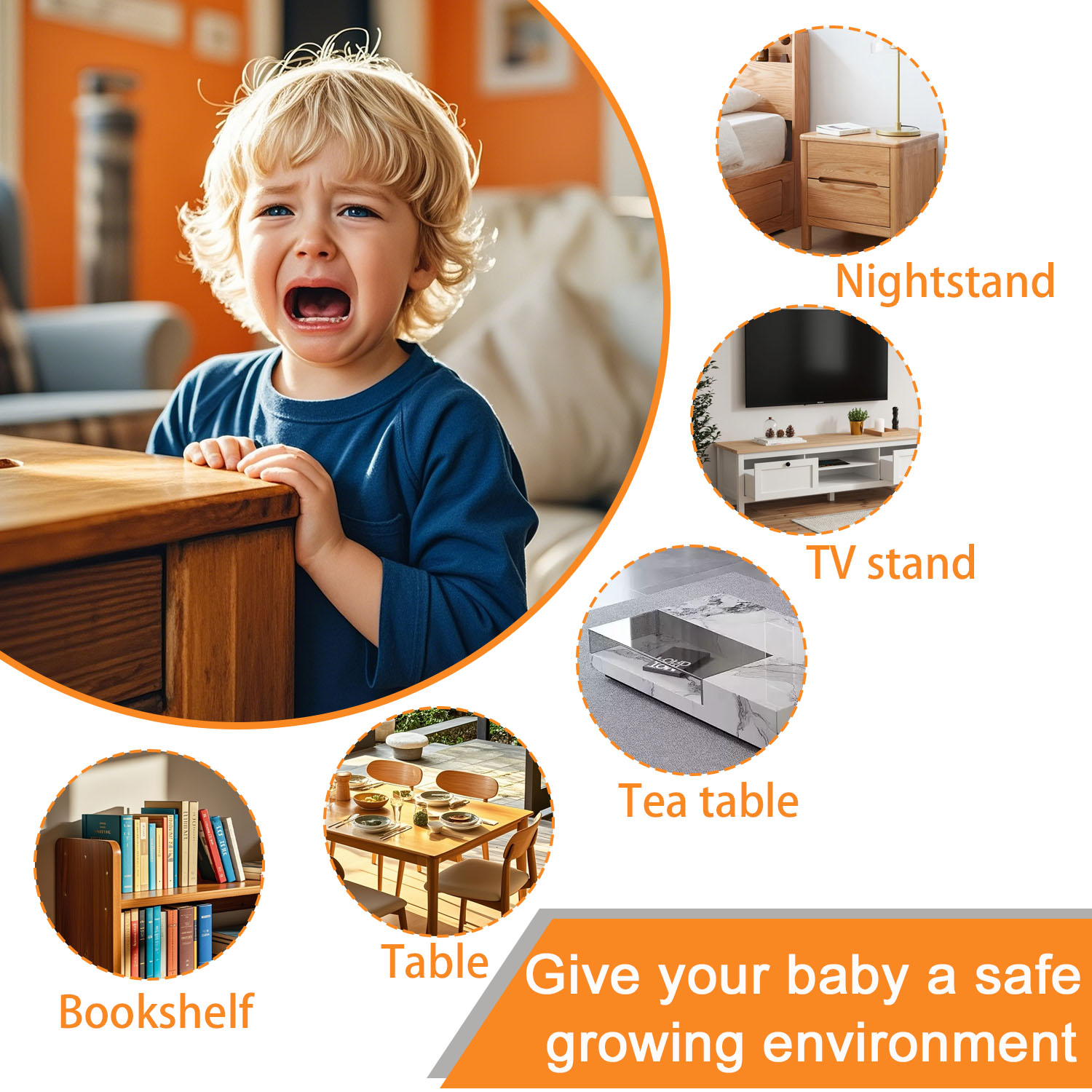 5PCS/10PCS/20PCS Baby Safety Silicone Protective Cover Table Corner Cover Children Collision Table Corner Cover