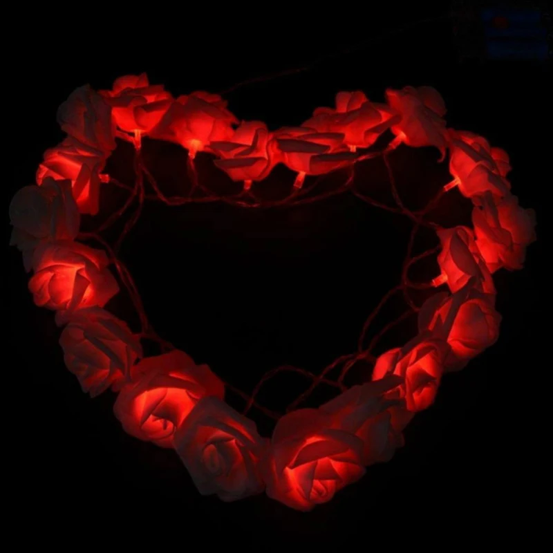 3m LED Rose Light Wedding Valentine's Day Girl Room Small Garden Decoration Night Light Christmas Fairy Light Decoration