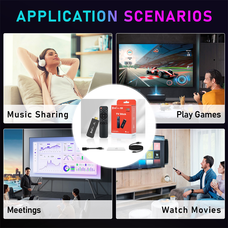 TV98 TV Stick Android 12.1 4K HD 2GB 16GB TV Stick 4G 5G Dual Wifi Smart TV Stick Lettore multimediale Ricevitore TV Andriod TV Stick