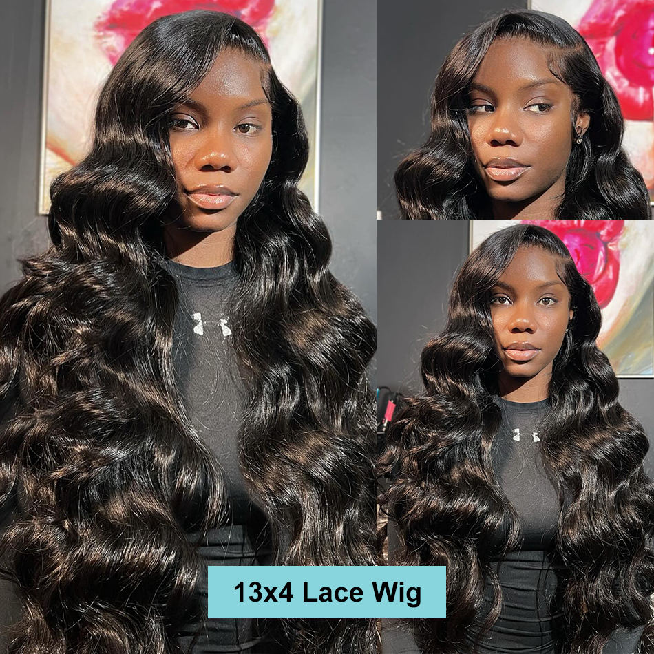 220% Body Wave 13x6 HD Transparent Lace Front Human Hair Wigs 30 40 Inch 13x4 Lace Frontal Water Wave 5x5 Closure Wig For Women