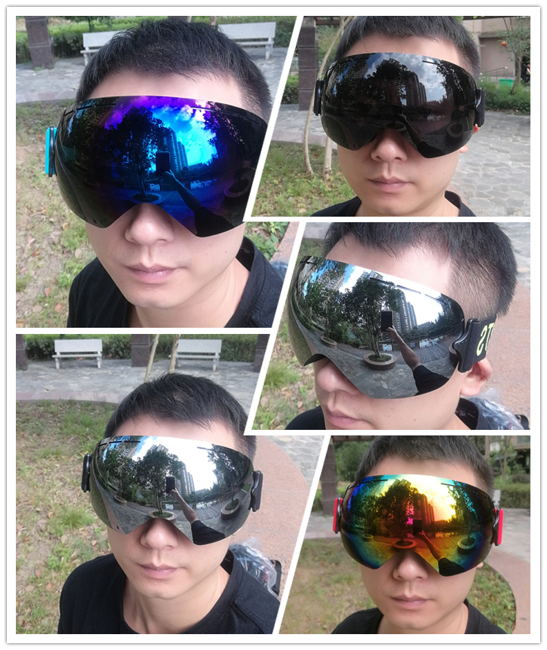 軽量プロフェッショナルスキーゴーグル男性 UV400 大人防曇スノーボードスキーメガネ女性超軽量冬雪眼鏡