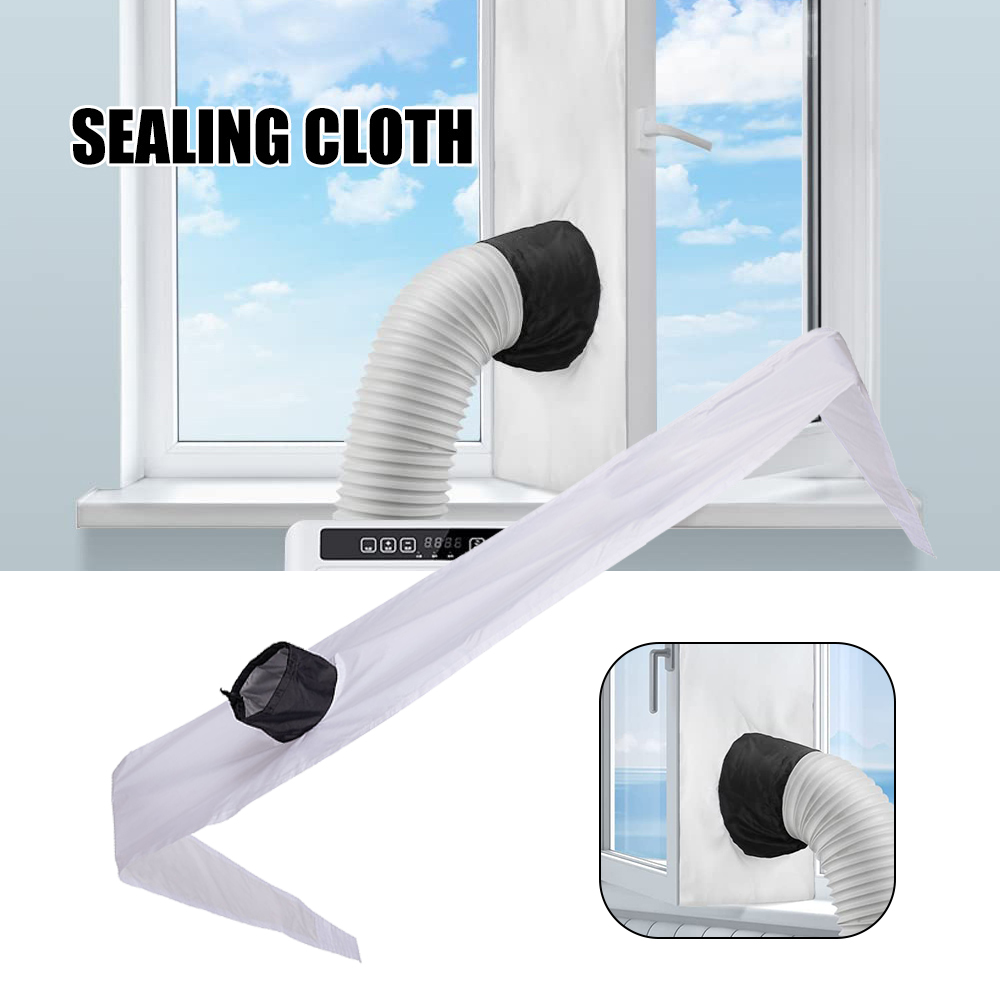 3/4 Meters Waterproof Window Seal for Portable Air Conditioner Tilting Sloping Windows Easy to Install Double  with Tension Rope