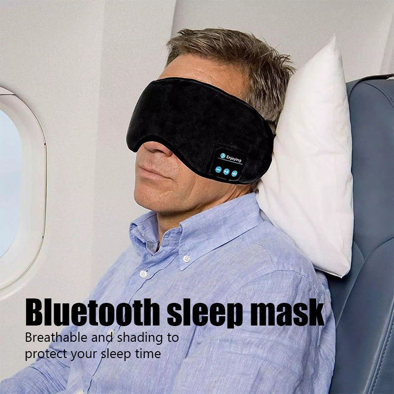 Bluetooth 3D Eye Mask Headphones Music Sleeping Headband Earphones Soft Elastic Comfortable Wireless Headset Sleep Eye Mask