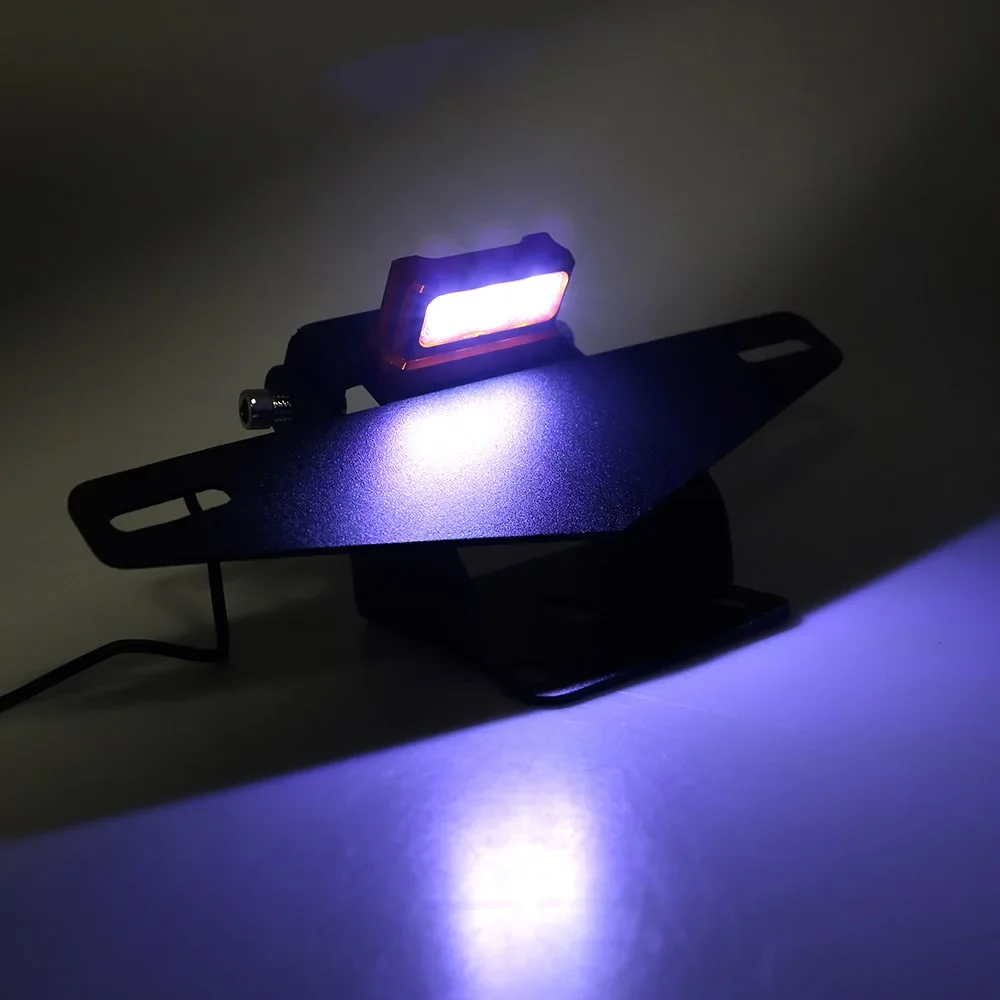 Soporte para matrícula de motocicleta, soporte de montaje de marco con luz para KTM Duke 250 390 2017 2018 2019 2020 2021 2022 2023