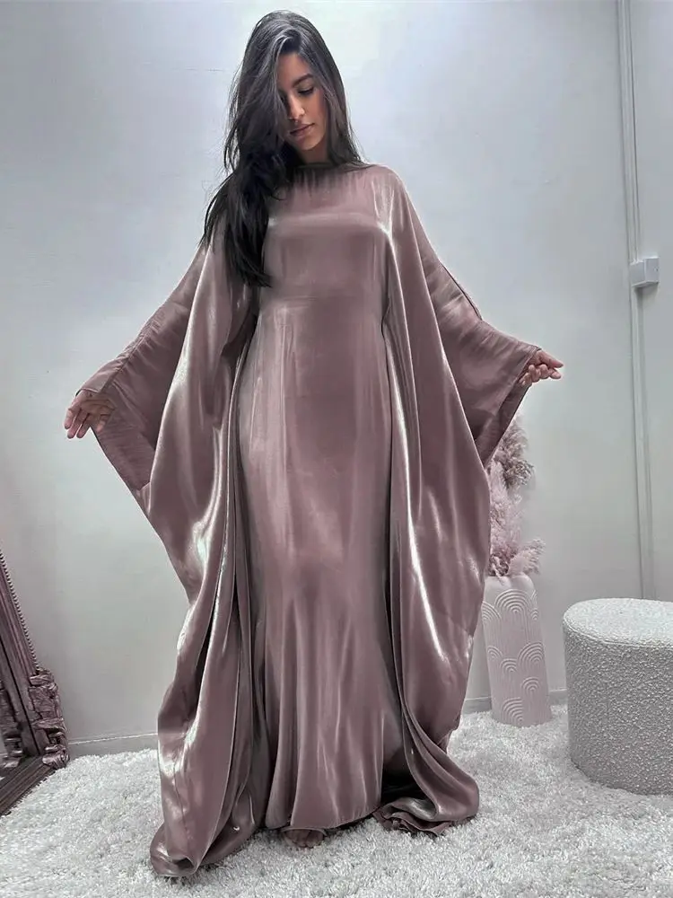 女性のためのサテンバットウィングバタフライabaya,ラマダン,カフタン,ドバイ,イスラム教徒のドレス,高級カフタン,eid,ラマダン,女性のための,2021
