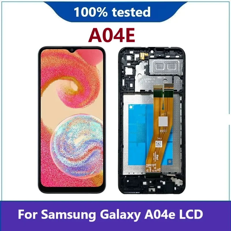 Origina LCD สําหรับ Samsung Galaxy A04e A042F จอแสดงผล LCD Touch Panel Digitizer เปลี่ยนสําหรับ Samsung A04e LCD กรอบ