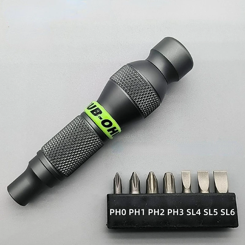 Precision Aluminum Alloy Handle for Shank 1/4" Bits Comfortable Mini ScrewDriver 6.35mm Holder Repair Open Tools Professional