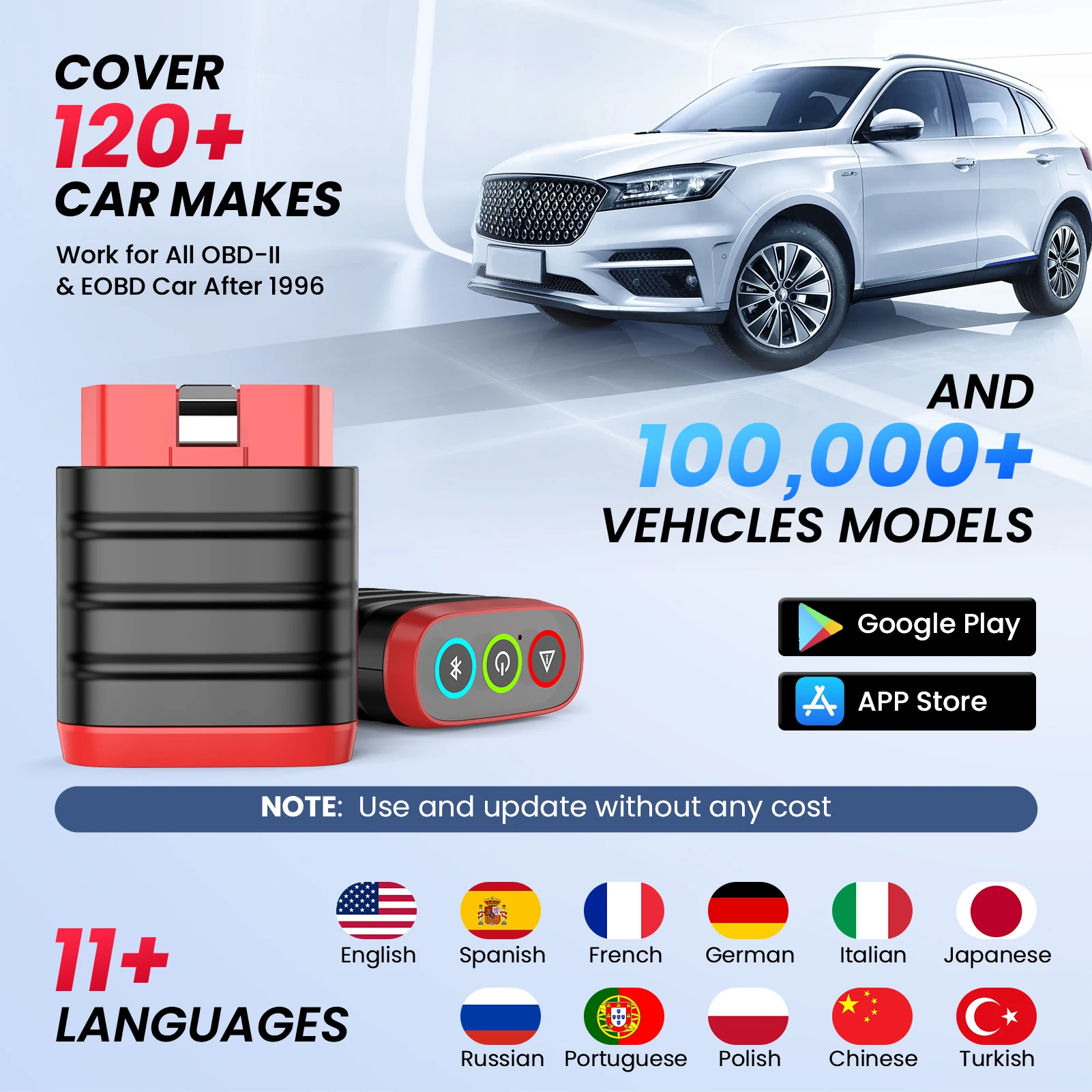 Thinkcar thinkdiag mini obd obd2 scanner diagnóstico de todos os sistemas ferramenta de digitalização vin automática atualização gratuita por vida para todos os carros após 1996