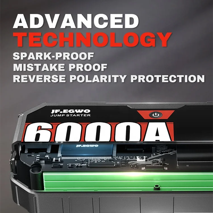 12V รถ 6000A Jump Starter 30000 MAh แบบพกพา Power Station สําหรับ 13L เครื่องยนต์เบนซิน 13 L ดีเซลเครื่องยนต์