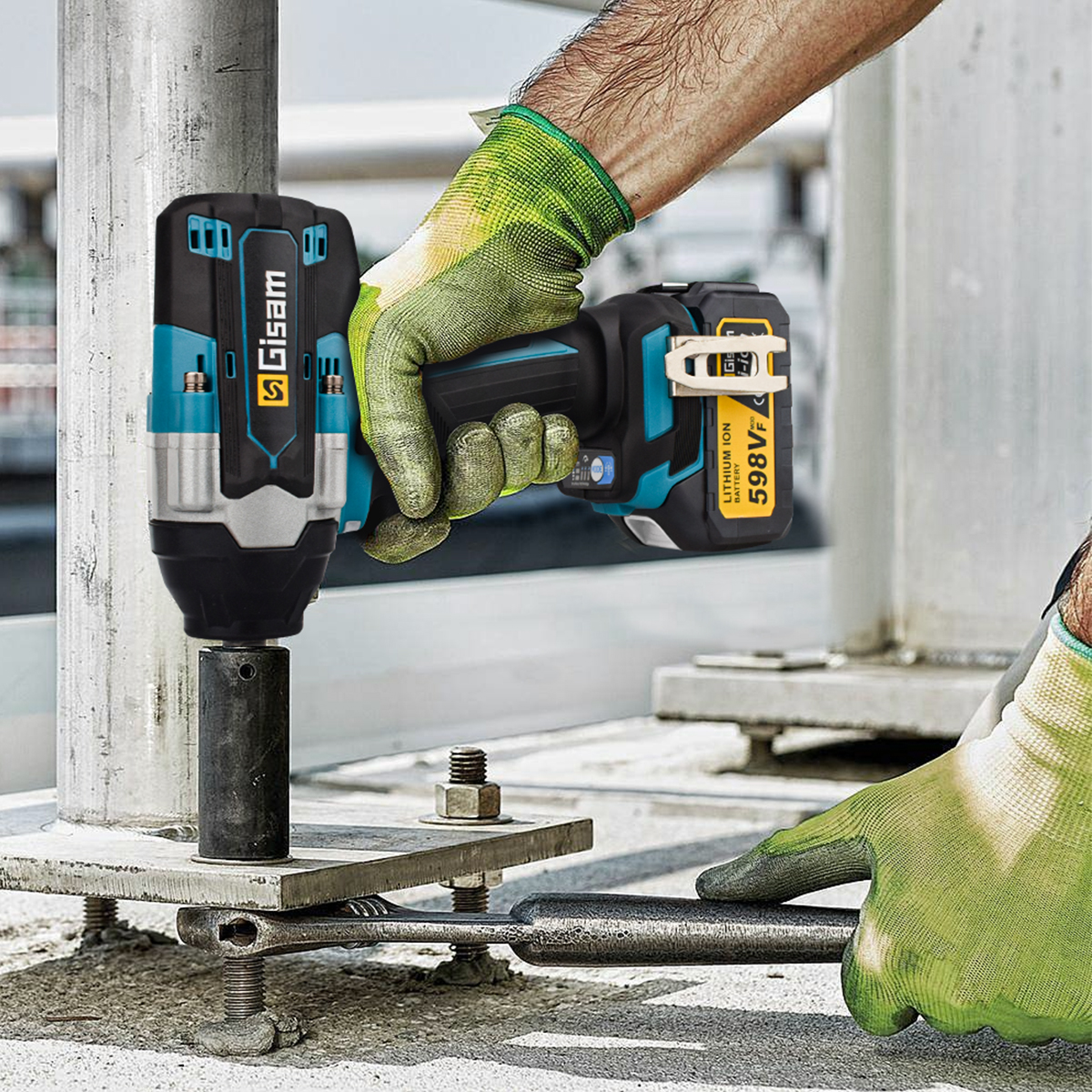 Gismo 1800N.M Torque Brushless Chave de impacto elétrica 1/2 polegada Chave de fenda sem fio Ferramenta elétrica para Makita 18V Bateria Pin