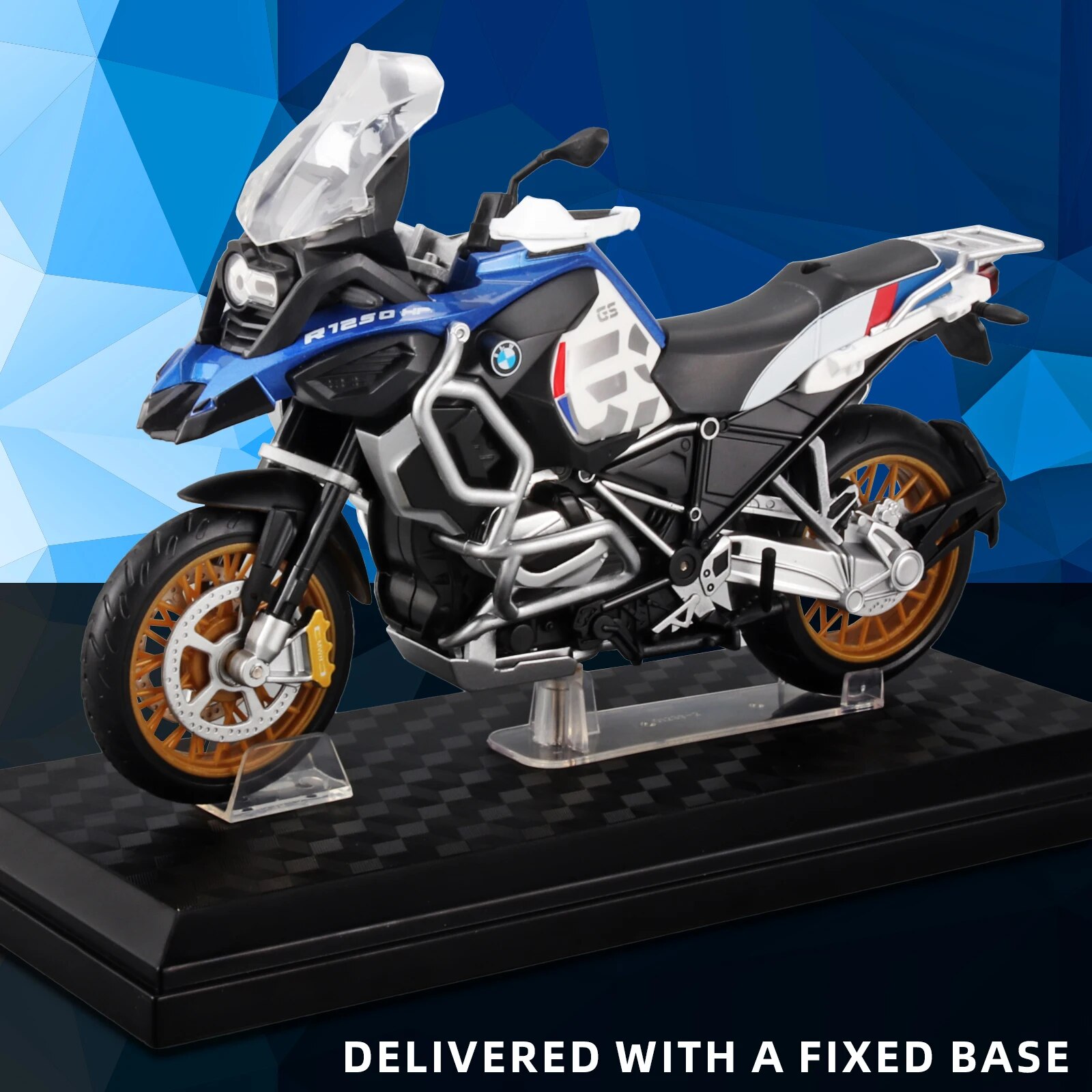 CCA R1250 GS. Modelo de motocicleta de coche fundido a presión de aleación 1:12, regalo de juguete, modelo de motocicleta estática fundida a presión