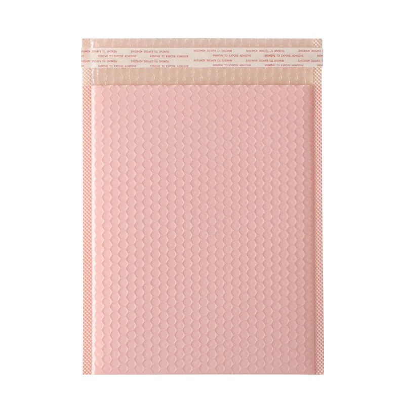 Sobres de correo acolchados a prueba de golpes, sobres de burbujas de polietileno para embalaje de regalo, bolsas de envío autoselladas, color rosa