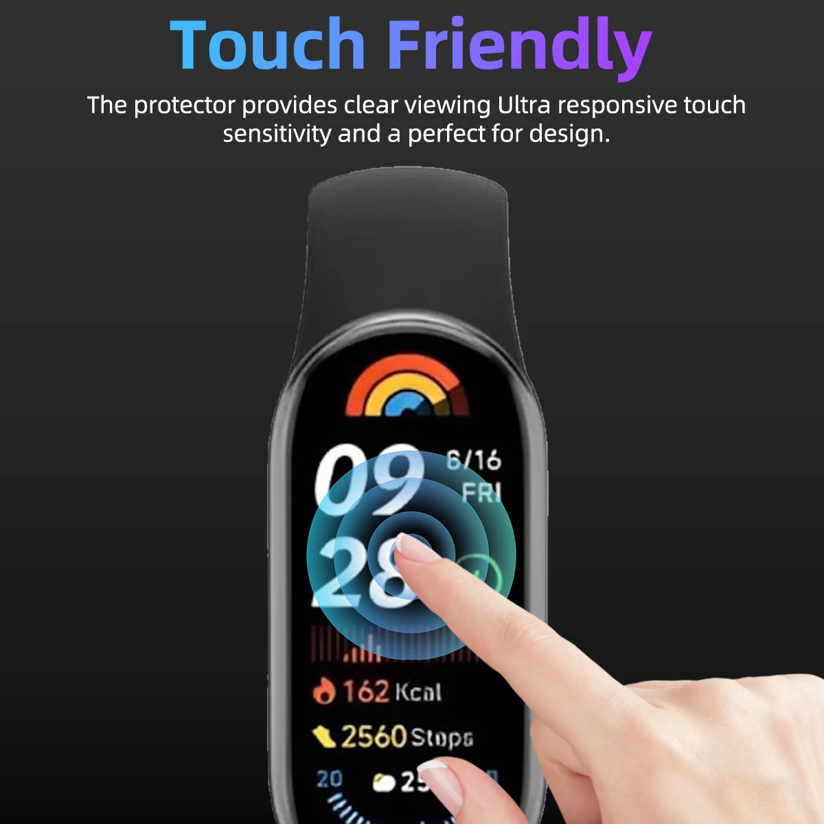 Screen Protector for Xiaomi Mi Band 9, TPU Full Coverage Anti-scratch HD Protective Film, Accessories for Miband 9 (Not Glass)