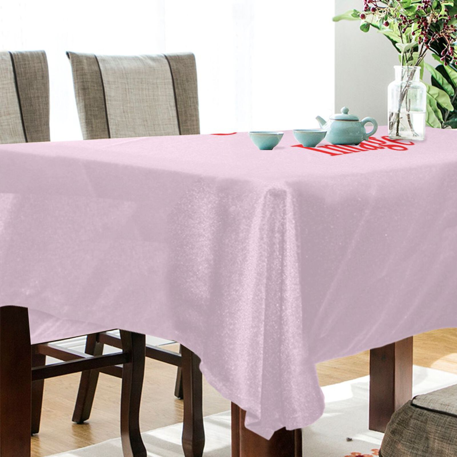 Mantel impermeable para mesa, decoración de boda, fiesta de cumpleaños, imágenes personalizadas, espejo, nuevo