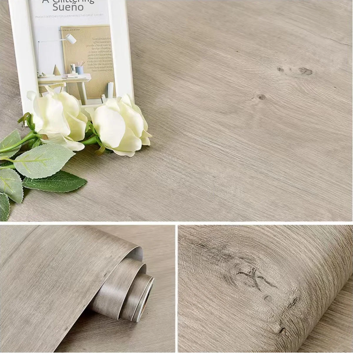 Pegatinas de puerta de grano de madera de 90 de ancho para armario, mesa, armario, muebles, papel tapiz autoadhesivo de PVC impermeable, decoración del hogar