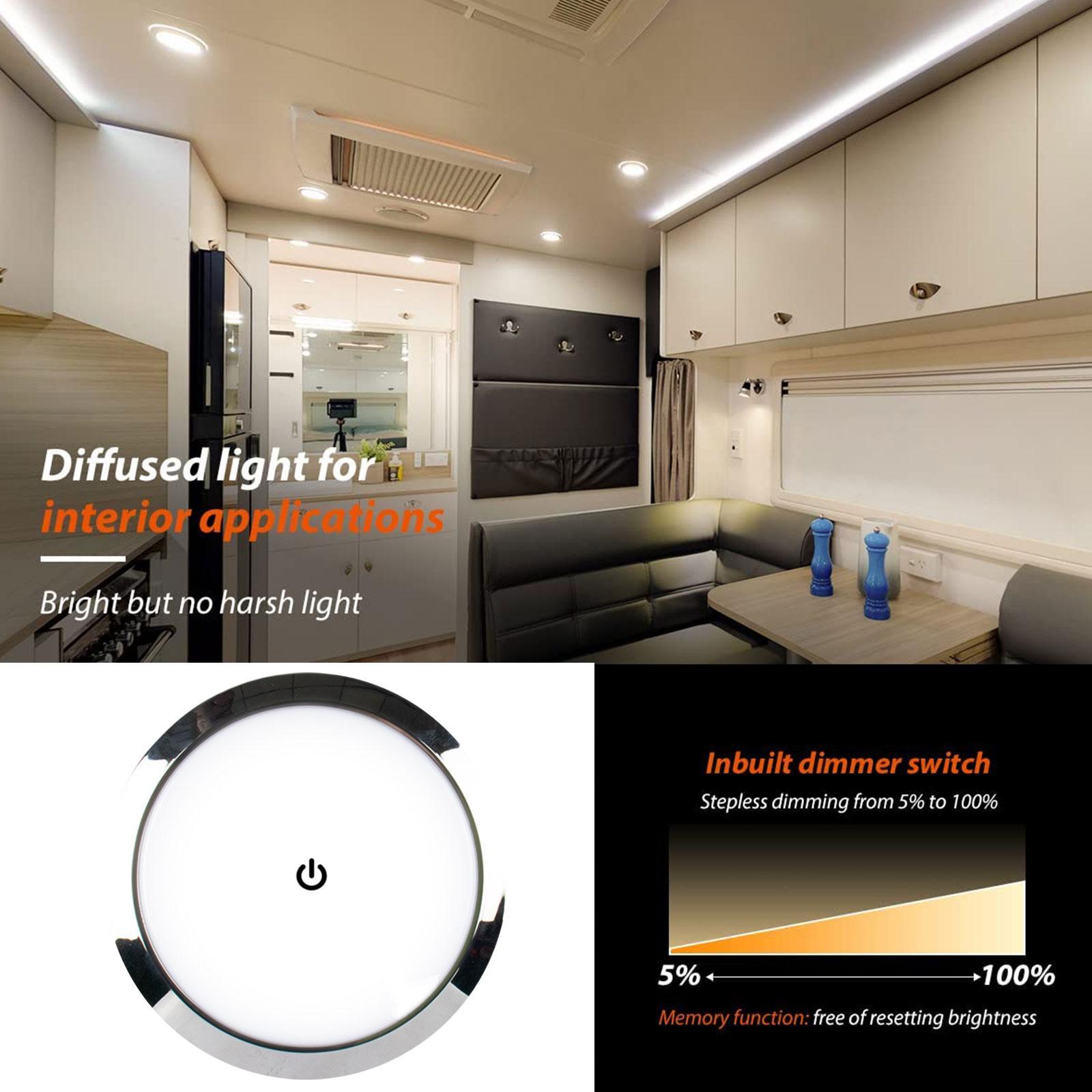 調整可能なスイッチ付きの内部LED天井ランプ,ルーフランプ,屋内,キャンピングカー,ボート,rv,12v,5w